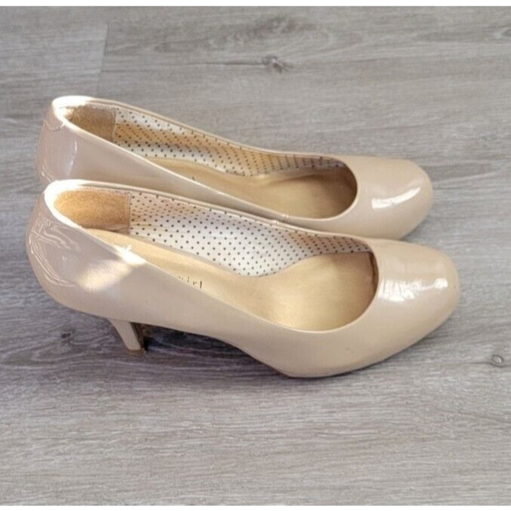 Madden Girl Getta Patent Leather Platform Pumps High Heels Nude Womens Size 8.5